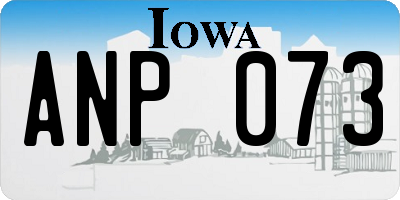 IA license plate ANP073