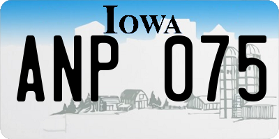 IA license plate ANP075