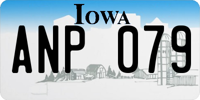 IA license plate ANP079