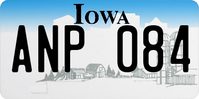IA license plate ANP084