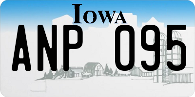 IA license plate ANP095