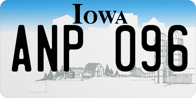 IA license plate ANP096