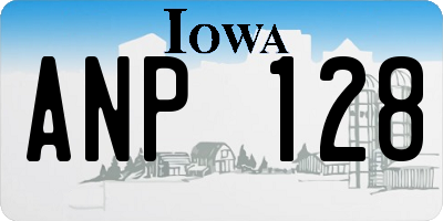 IA license plate ANP128