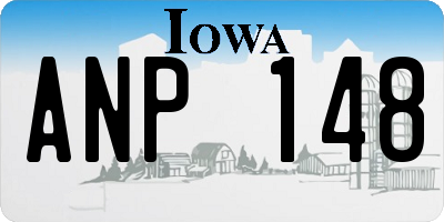 IA license plate ANP148