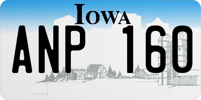 IA license plate ANP160