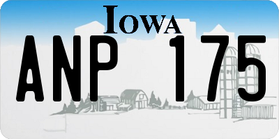 IA license plate ANP175
