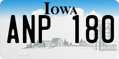IA license plate ANP180