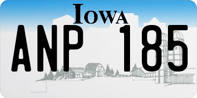 IA license plate ANP185