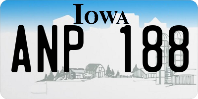 IA license plate ANP188