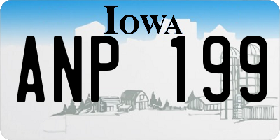 IA license plate ANP199