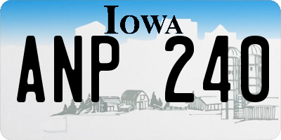 IA license plate ANP240