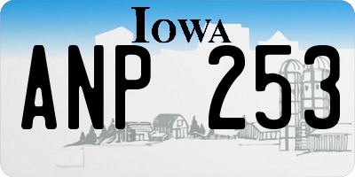 IA license plate ANP253