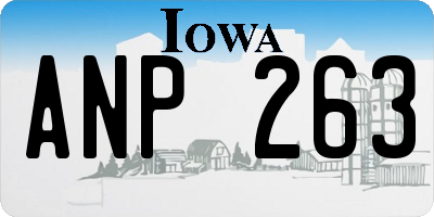 IA license plate ANP263