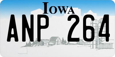 IA license plate ANP264
