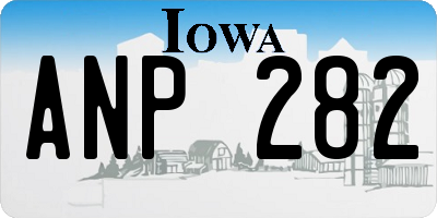 IA license plate ANP282