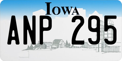 IA license plate ANP295