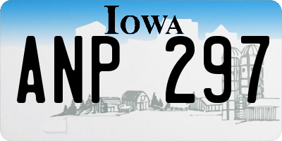 IA license plate ANP297