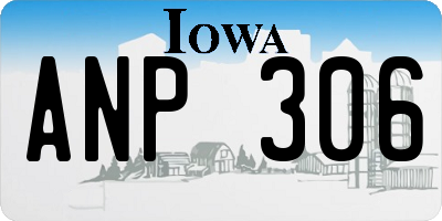 IA license plate ANP306