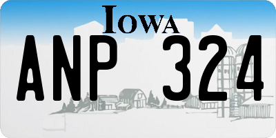 IA license plate ANP324