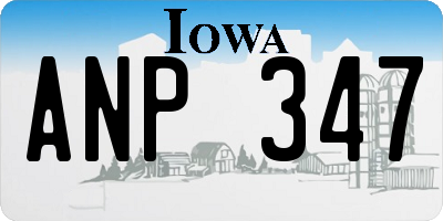 IA license plate ANP347