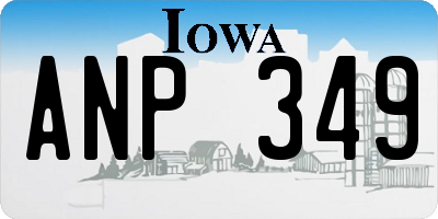 IA license plate ANP349