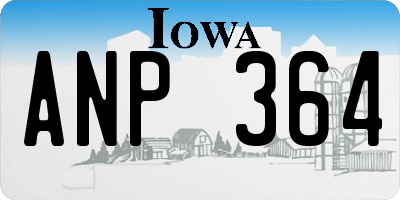 IA license plate ANP364