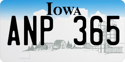 IA license plate ANP365