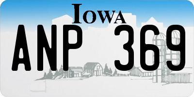 IA license plate ANP369