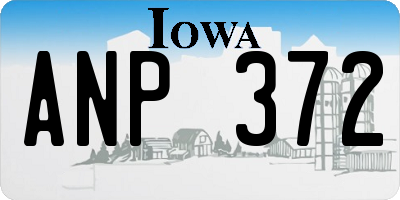 IA license plate ANP372