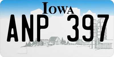 IA license plate ANP397