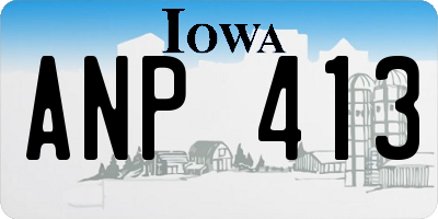 IA license plate ANP413