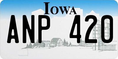 IA license plate ANP420