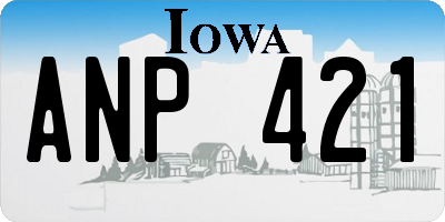 IA license plate ANP421