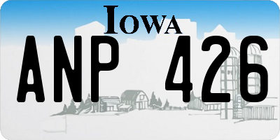 IA license plate ANP426