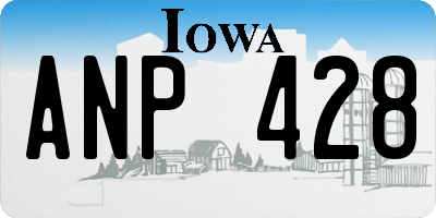 IA license plate ANP428