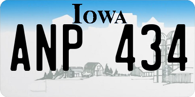 IA license plate ANP434