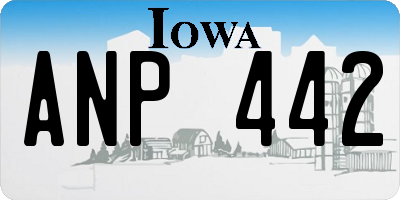 IA license plate ANP442