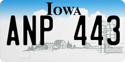 IA license plate ANP443