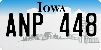 IA license plate ANP448