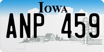 IA license plate ANP459