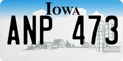 IA license plate ANP473