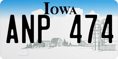 IA license plate ANP474