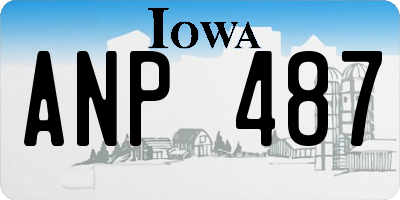 IA license plate ANP487