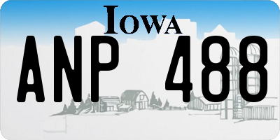 IA license plate ANP488