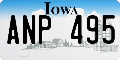 IA license plate ANP495