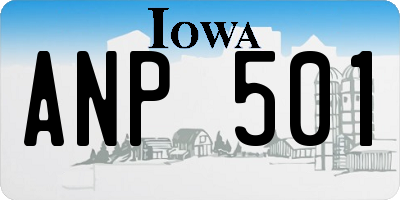 IA license plate ANP501