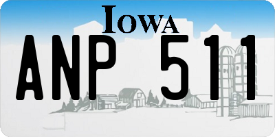 IA license plate ANP511