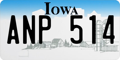 IA license plate ANP514