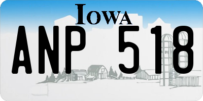 IA license plate ANP518