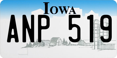 IA license plate ANP519